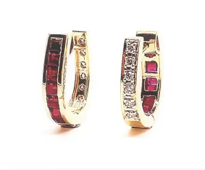 Reversable Ruby And Diamond Earring Ad No.1096