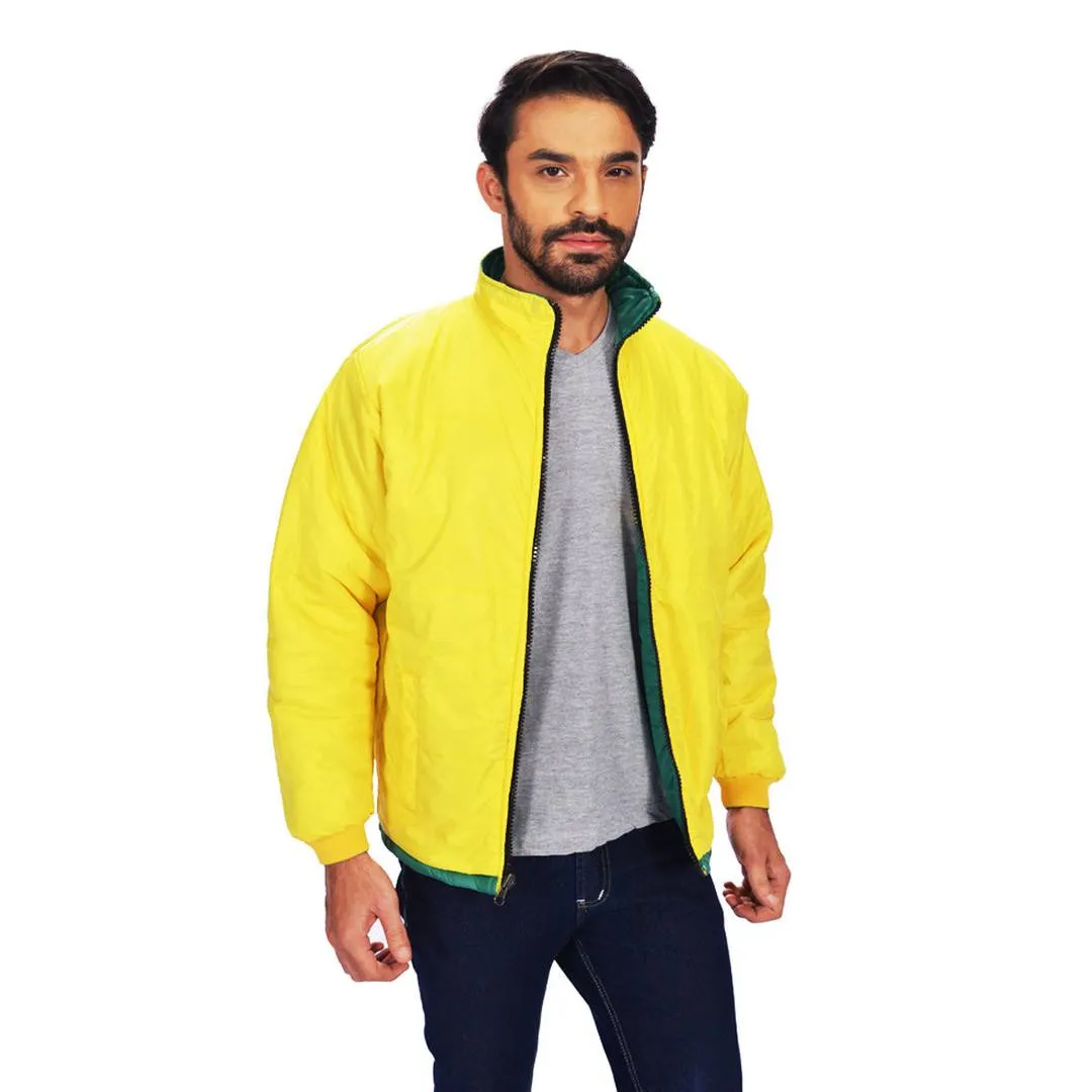 Reversible Bomber Long Sleeve Jacket - Green & Yellow for Men's (Pack of 2)