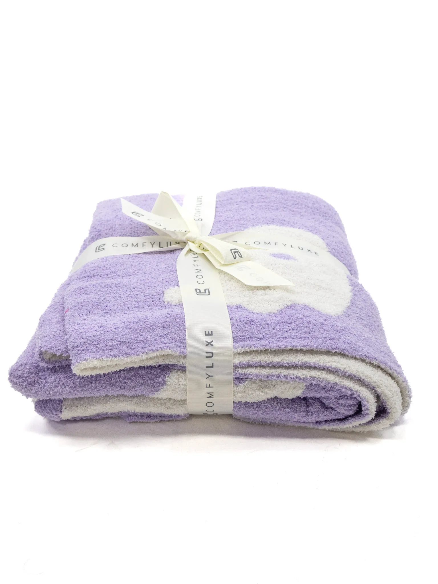 Reversible Ghost Throw Blanket- Lavender