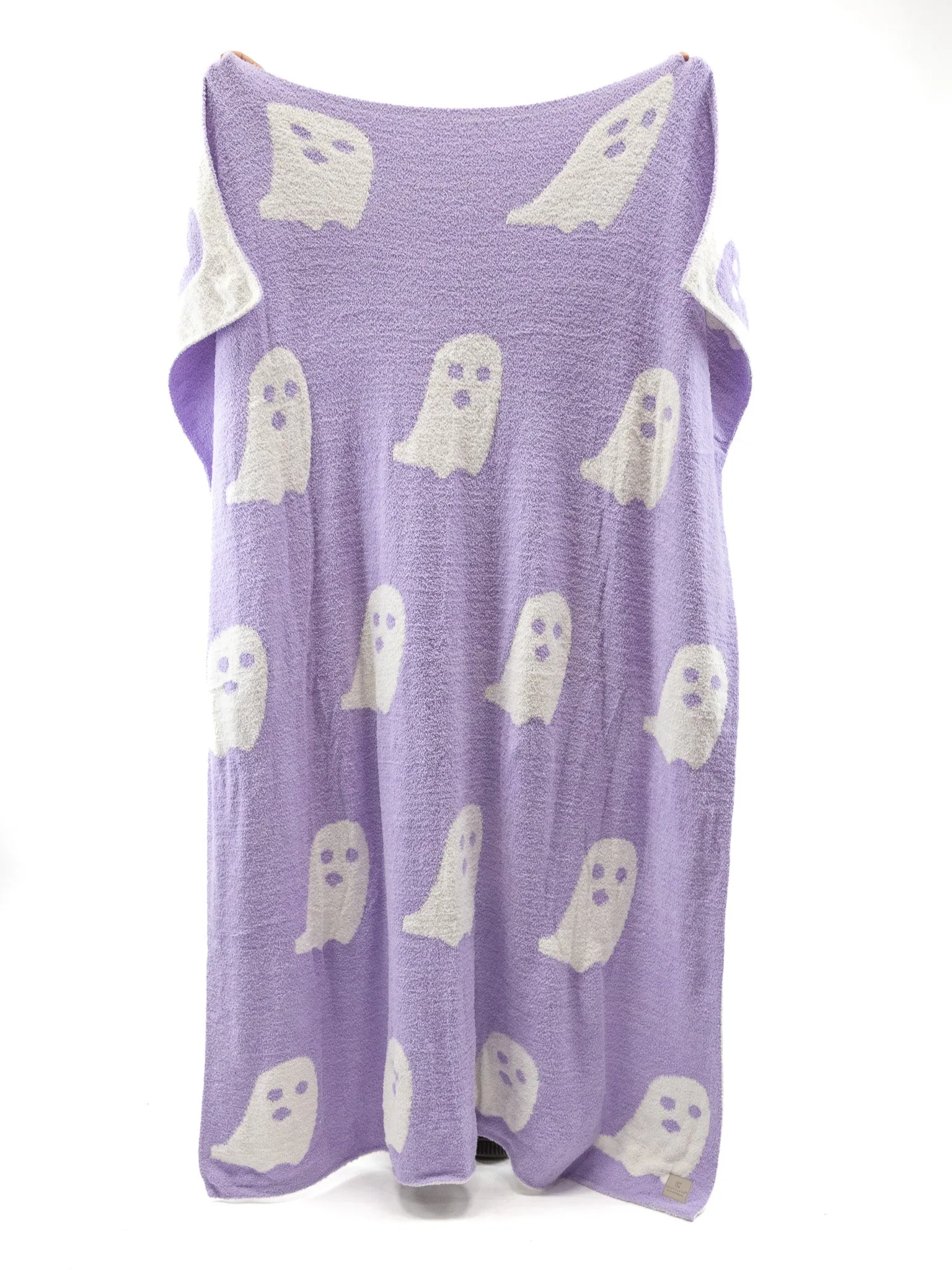 Reversible Ghost Throw Blanket- Lavender