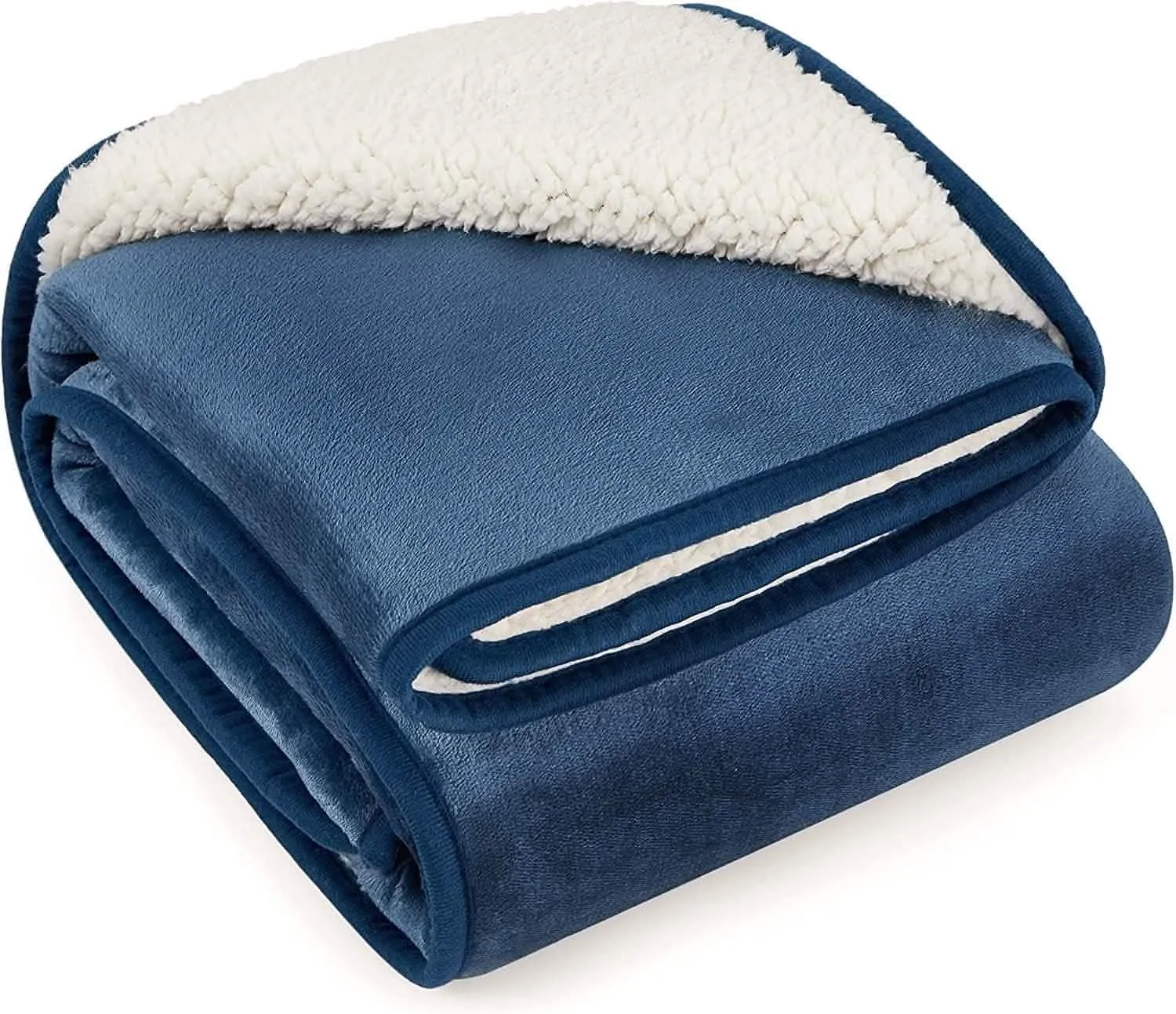 Reversible Sherpa and Microfiber Fleece Dog Blanket