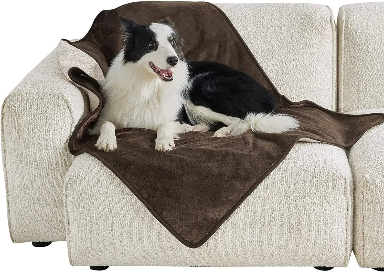 Reversible Sherpa and Microfiber Fleece Dog Blanket