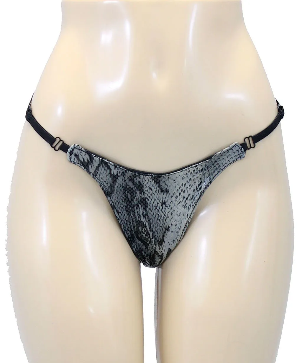 Reversible Snake & Leather G-String #UG421RX