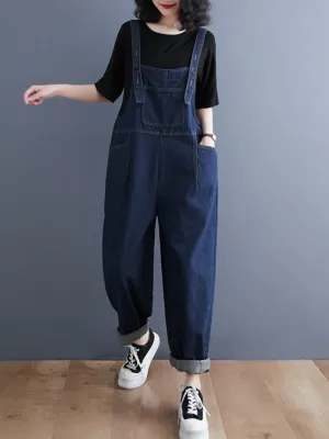 Revolt Women Super Comfy Denim High Waist Overalls