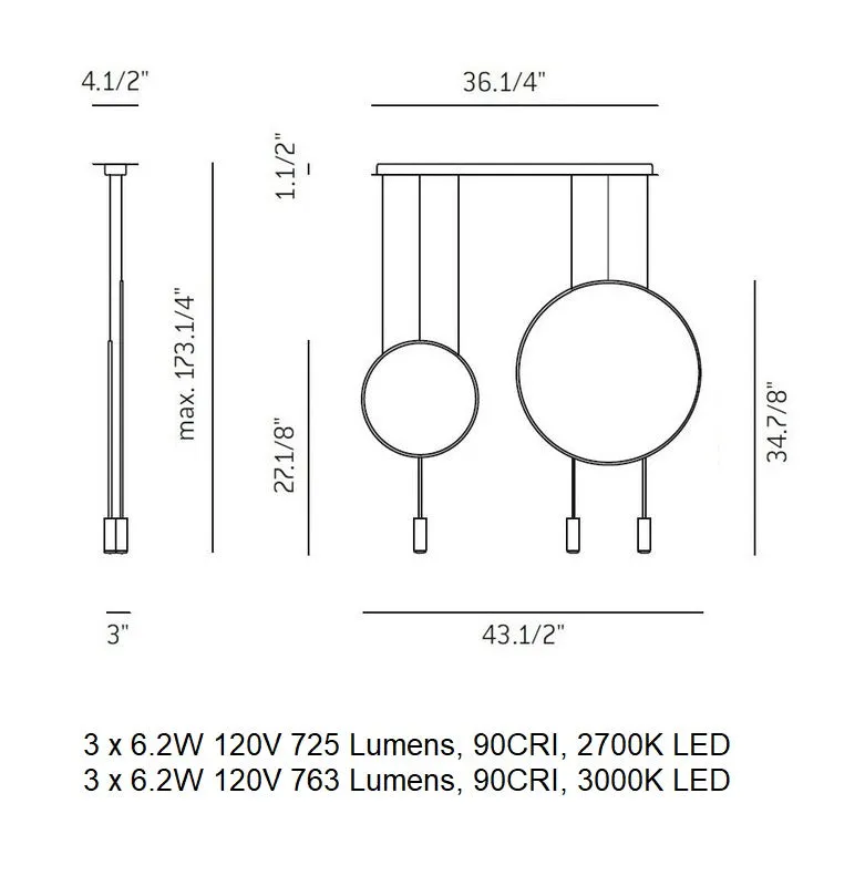 Revolta L92.1S1D Linear Pendant Light