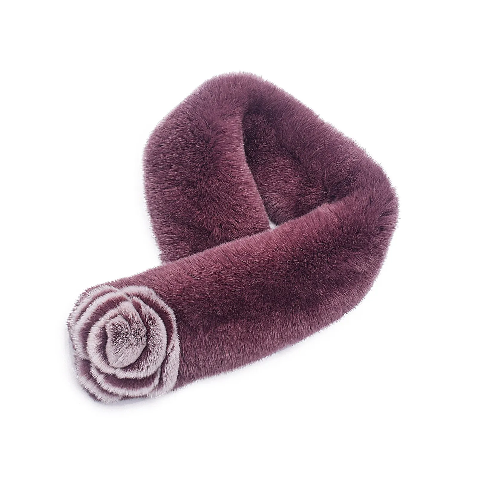 Rex rabbit fur scarf female winter fur scarf suction buckle flower double-sided warm real fur