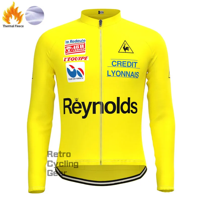 Reynolds Yellow Fleece Retro Cycling Kits