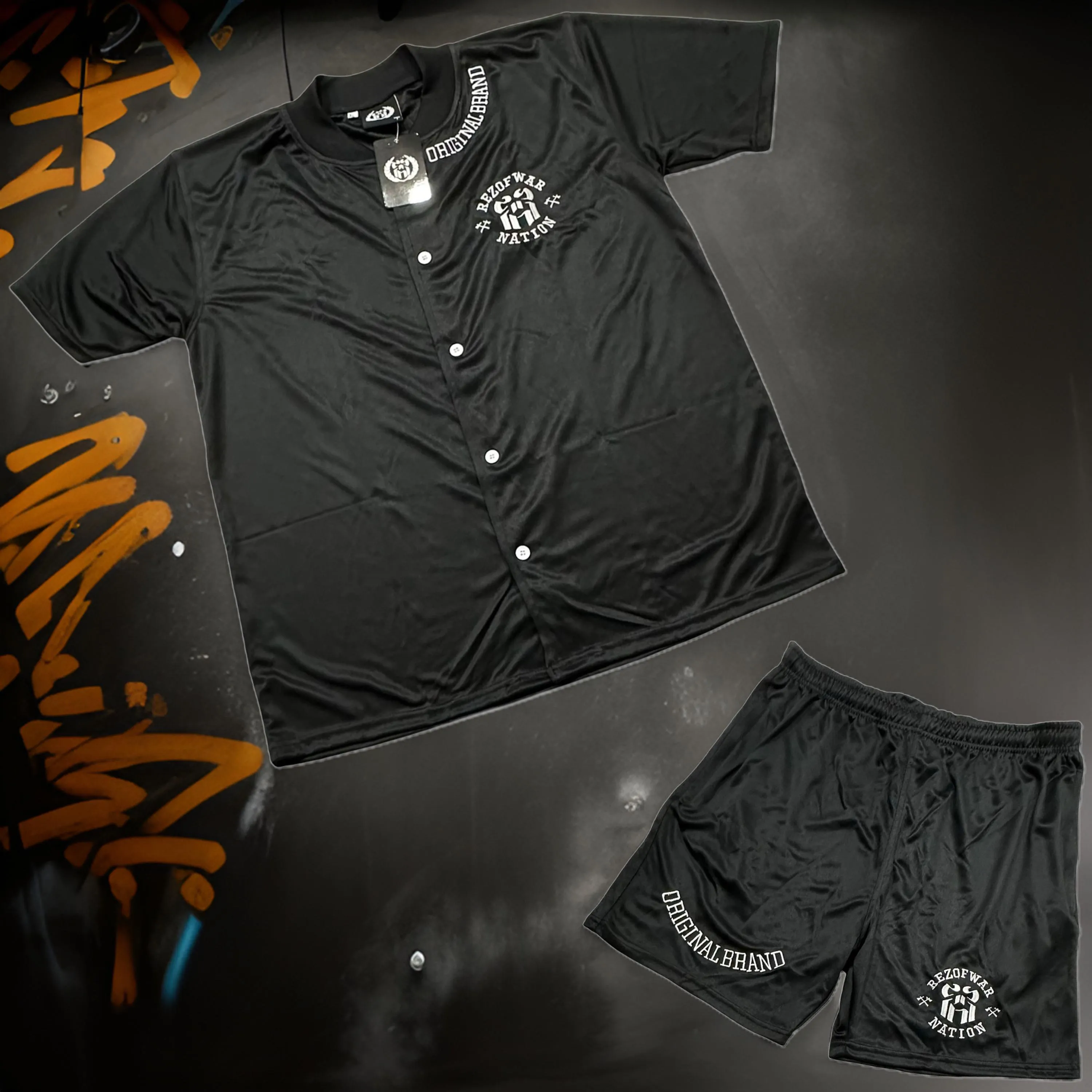 *REZOFWAR NATION* (Black-White Embroidery) summer sets