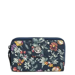 RFID Turnlock Wallet - Fresh-Cut Floral Green