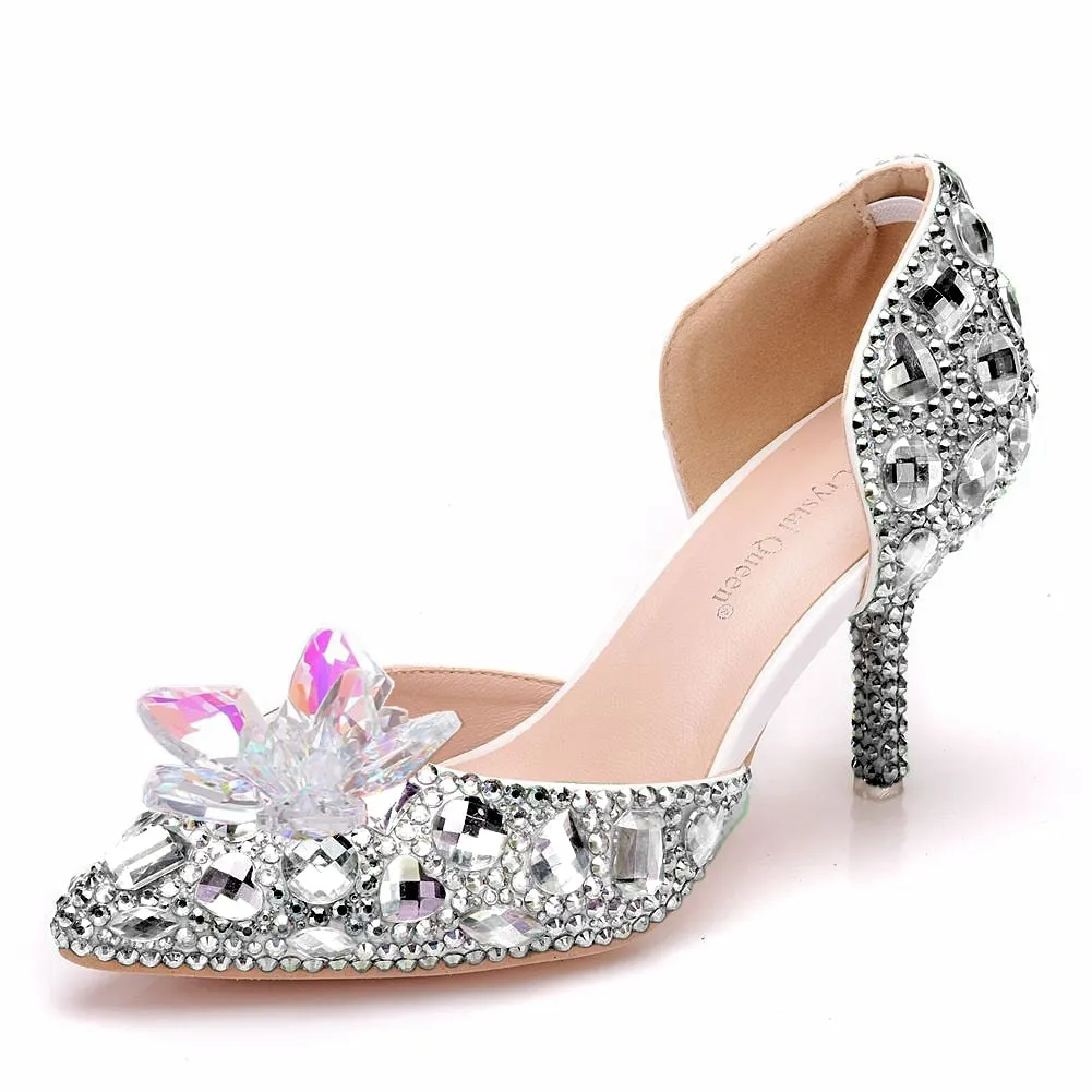 Rhinestone Crystal Princess Party Dress Shoes