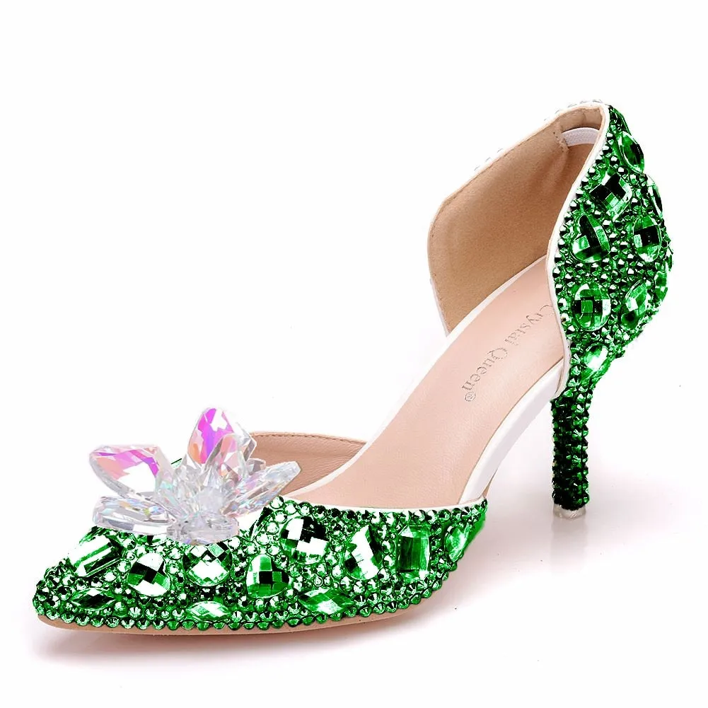 Rhinestone Crystal Princess Party Dress Shoes