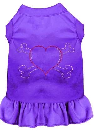 Rhinestone Heart And Crossbones Dress Purple Xxxl (20)