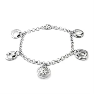 Rhodium Brass Bracelet with No Stone for Women Style 6X500