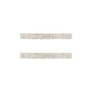 Rhodium Double Diamante Barrette