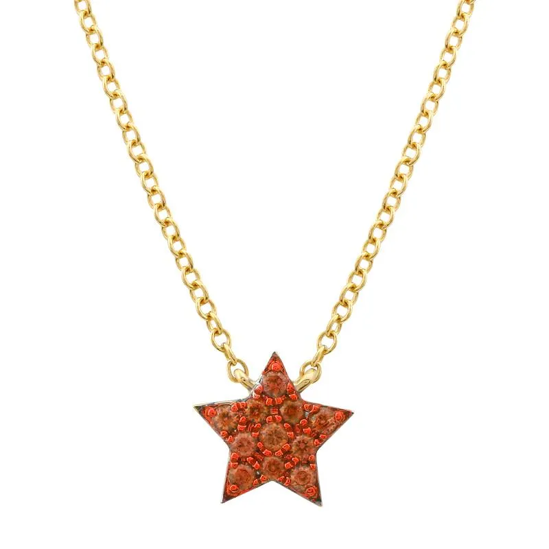 Rhodium Star Necklace