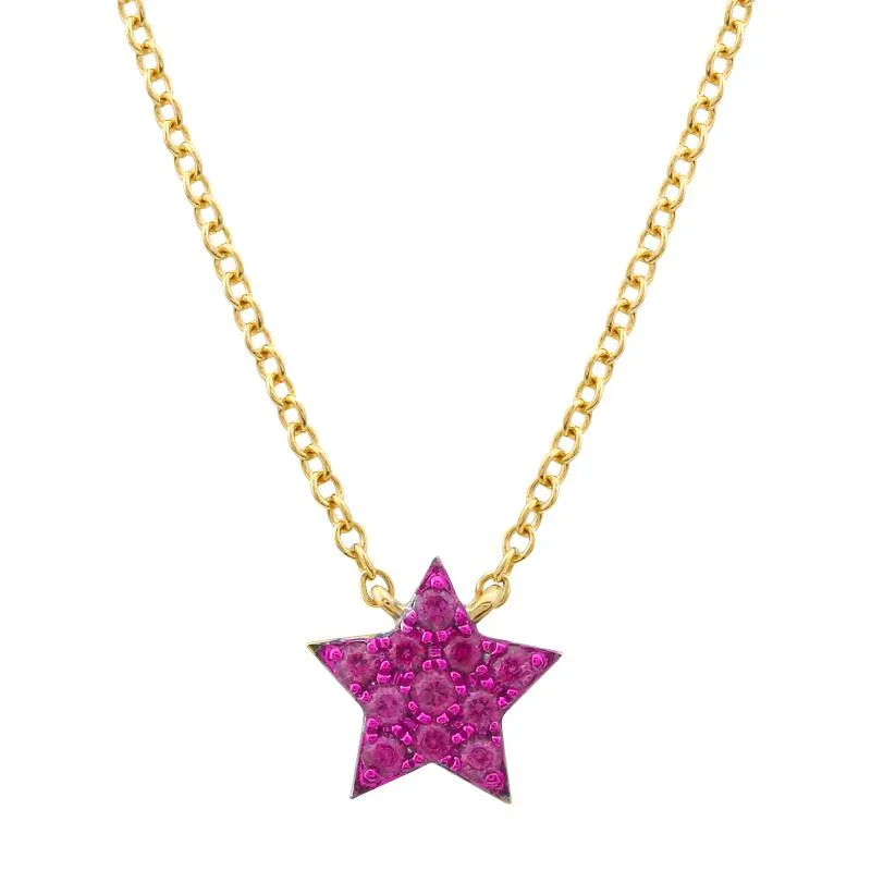 Rhodium Star Necklace