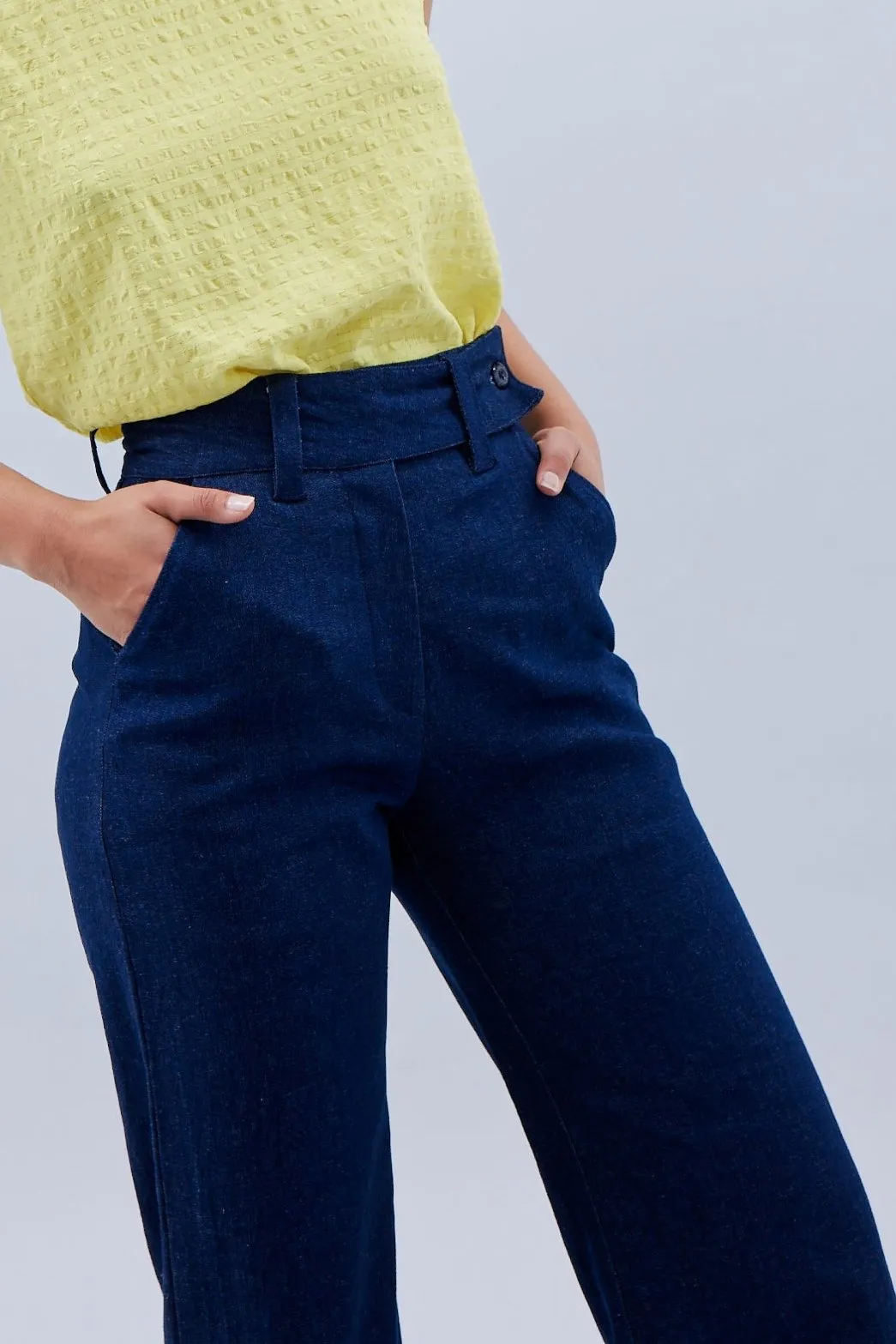 Rib Cage Manhattan Pant in Blue