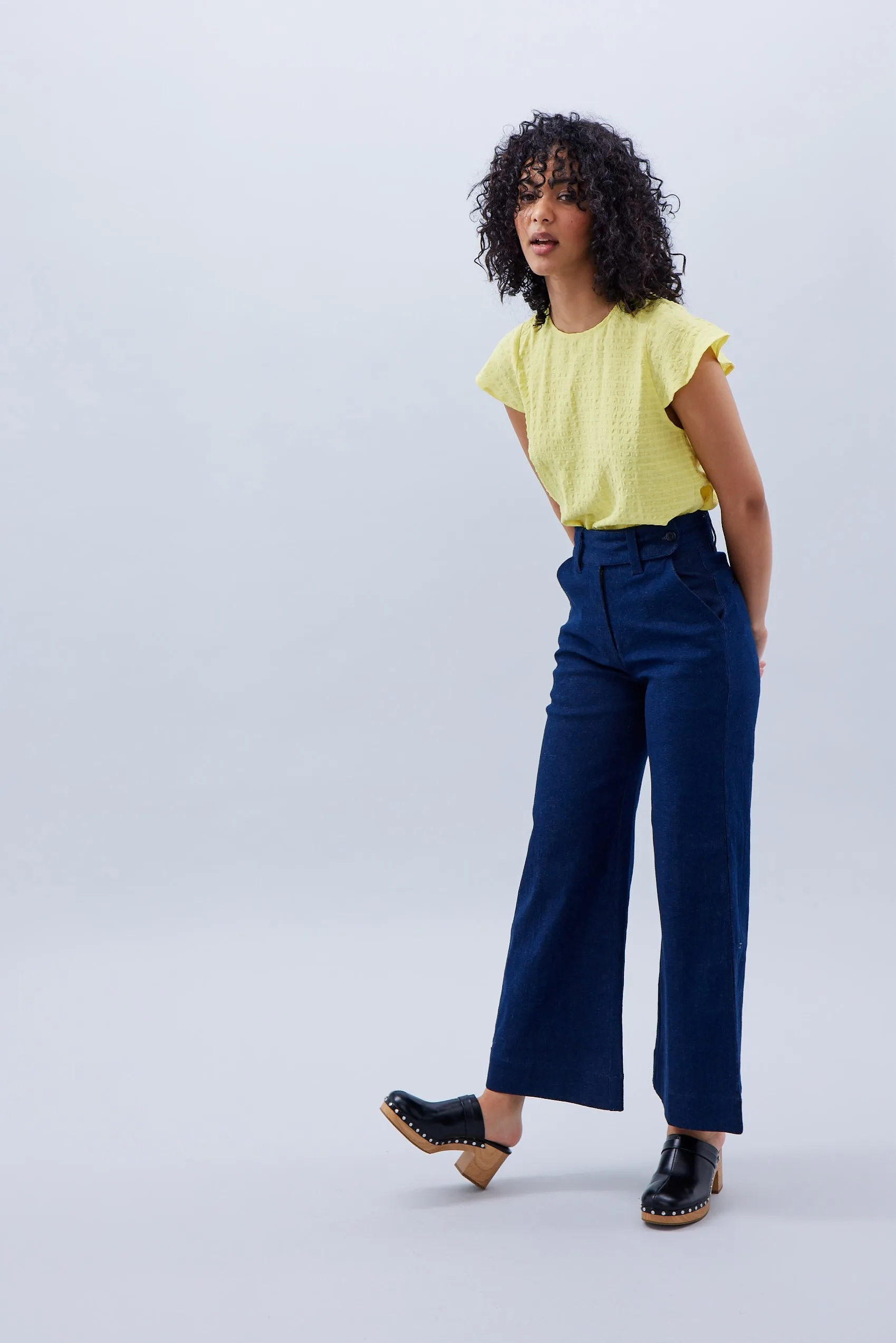 Rib Cage Manhattan Pant in Blue