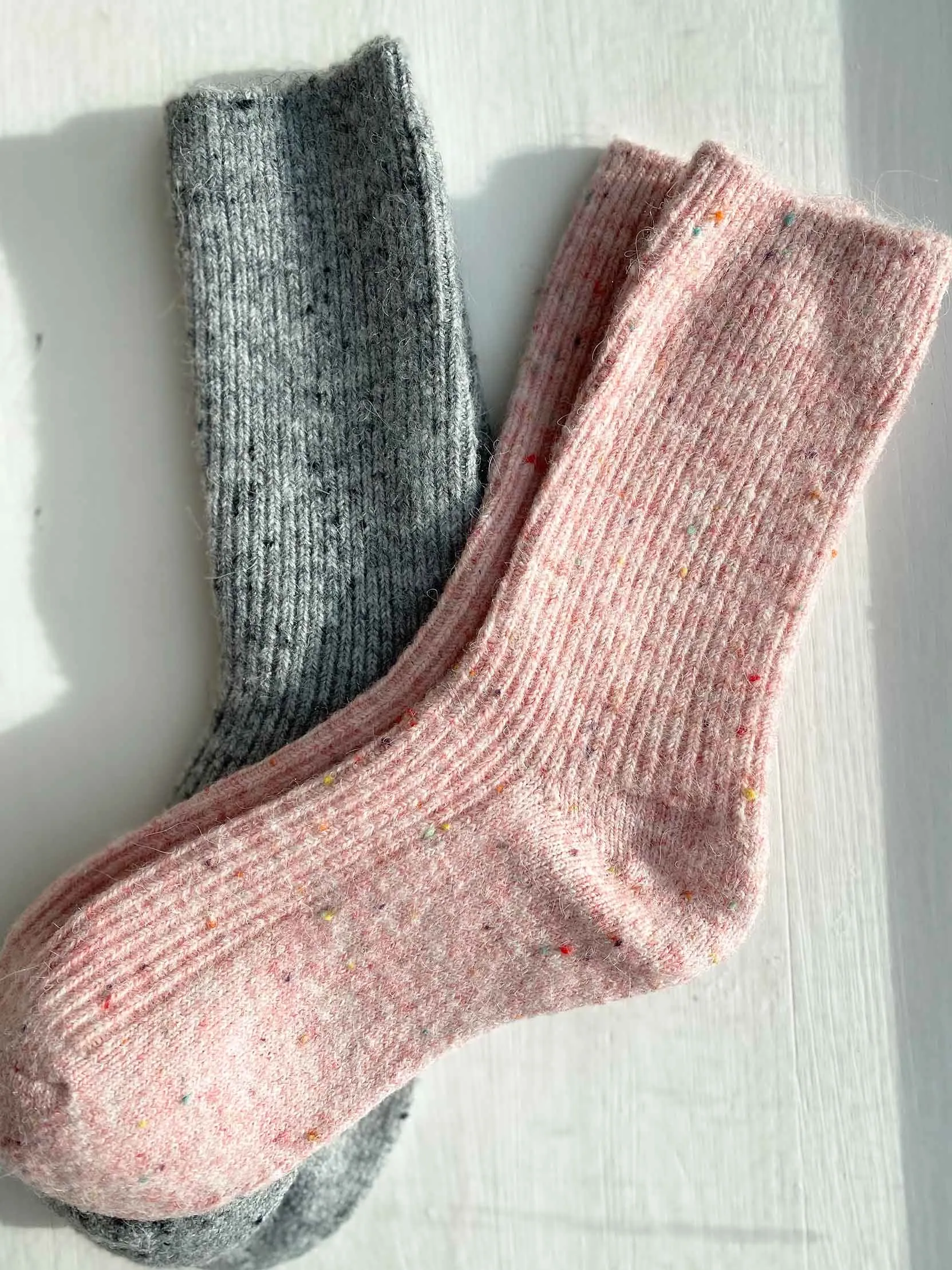 RIB WOOL SOCKS // RAINBOW