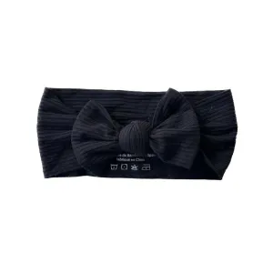 Ribbed Bamboo Adjustable Headband - Raven