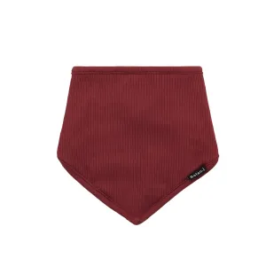 Ribbed Bamboo Bandana Bib - Burgundy