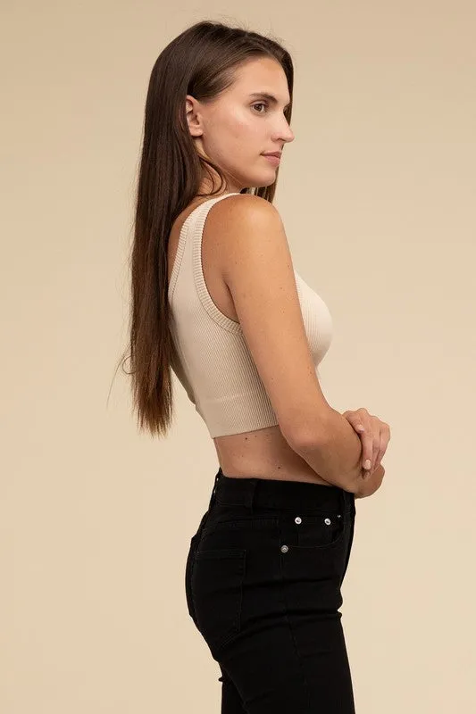 Ribbed Seamless Crop Top