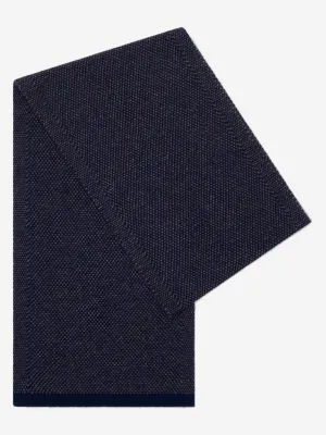 Riccardo (blue & brown) - 100% cashmere scarf with pattern