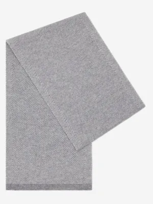 Riccardo (grey & white) - 100% cashmere scarf with pattern