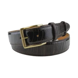 Rich Brown Genuine Ostrich Belt