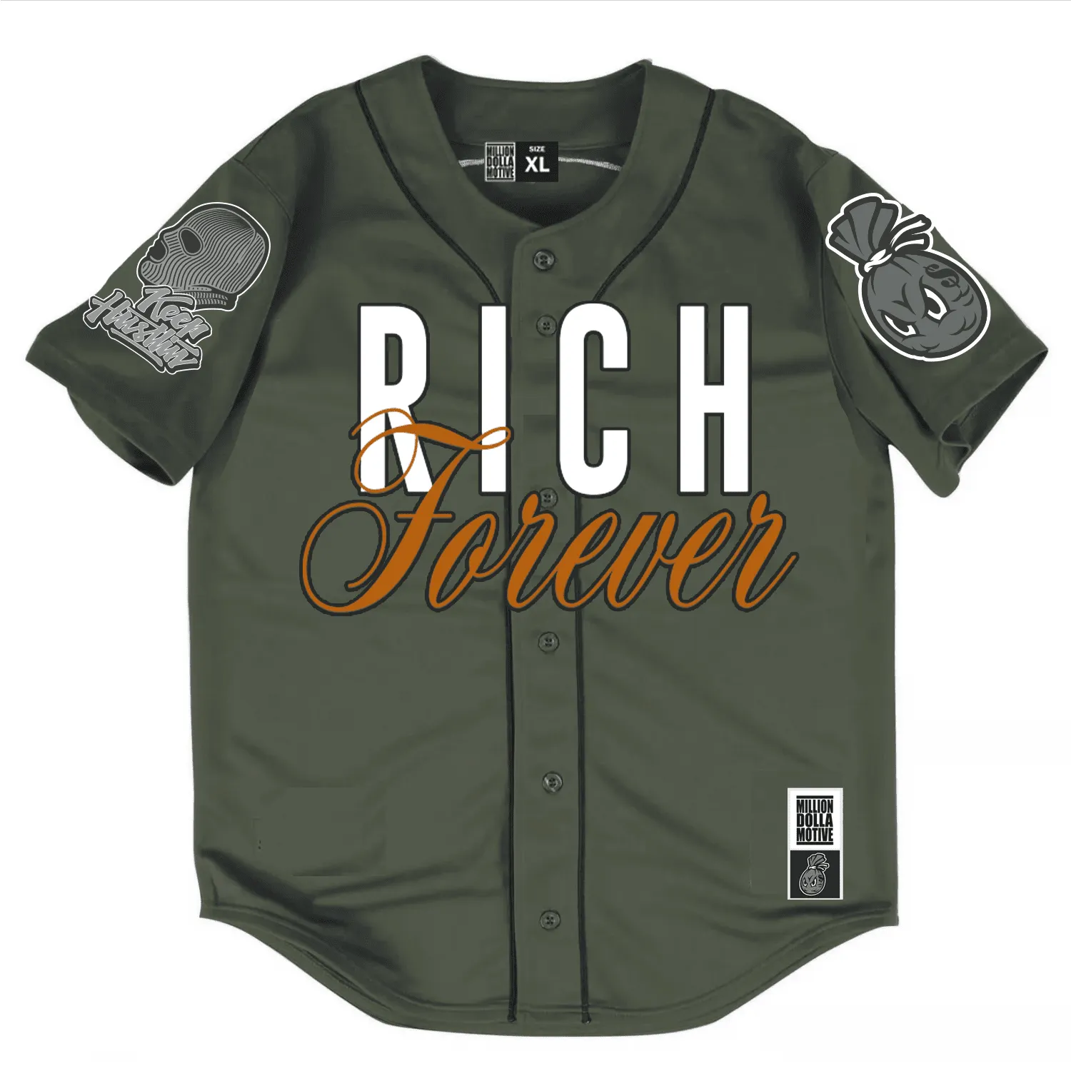 Rich Forever - Olive Shooters Jersey