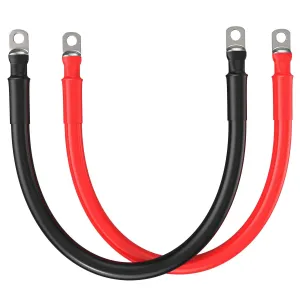 Rich Solar 6 Gauge (AWG) Black and Red Pure Copper Inverter Battery Cables