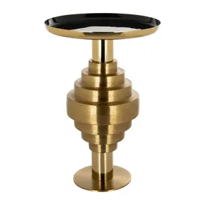 Richmond Interiors Renao Side Table – Black and Gold