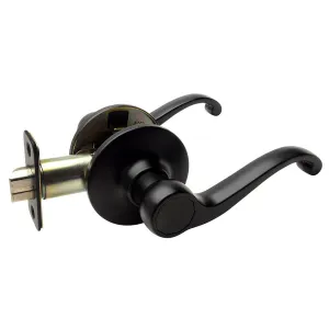 Richmond Passage Door Lever, Matte Black