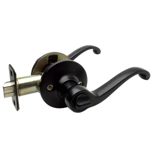 Richmond Privacy Door Lever, Matte Black