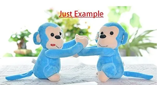 Richy Toys Monkey's Cuddly Couple Soft Toys Plush Stuffed Teddy Bear for Kids Birthday Gift (Red)