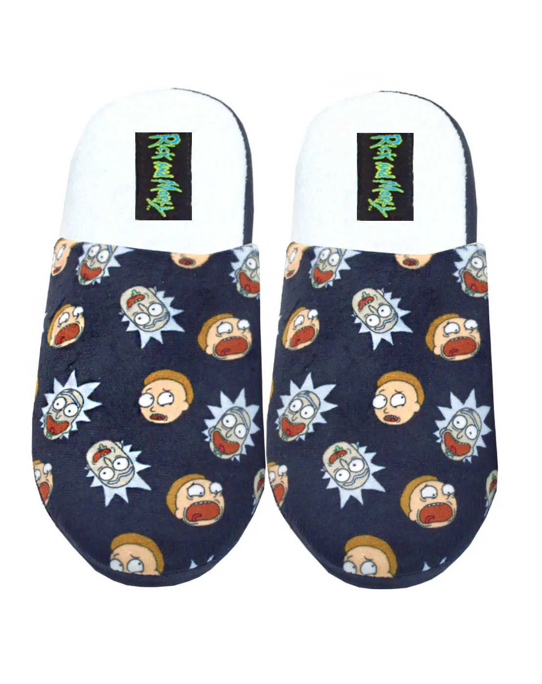 Rick And Morty Character Navy Blue Adults Mule Slip On Slippers