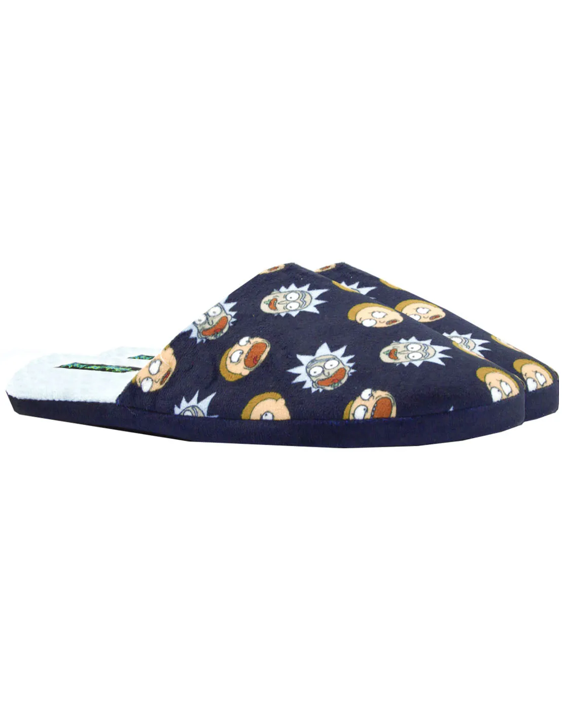 Rick And Morty Character Navy Blue Adults Mule Slip On Slippers