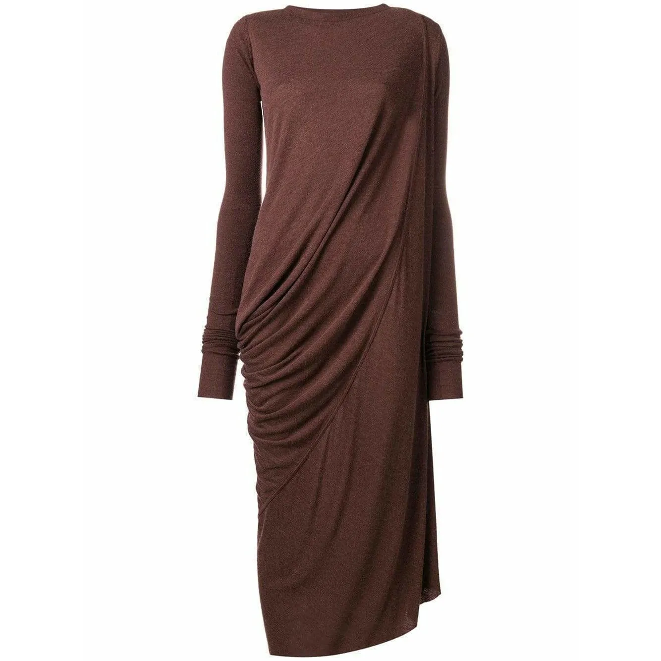 Rick Owens Lilies Side Drape Knit Dress