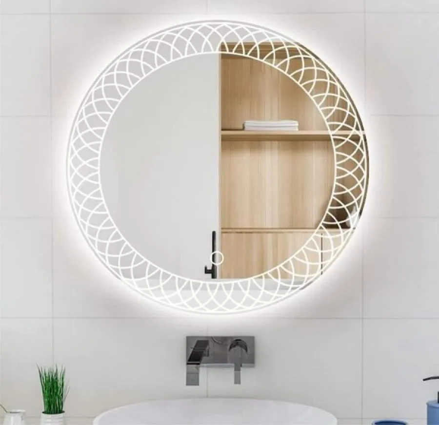 Rida Decors Bathroom Mirror with 3 LED Options Makeup Vanity/Bathroom Mirror Wall Mounted Shaving Mirror (24x24 inch Round)