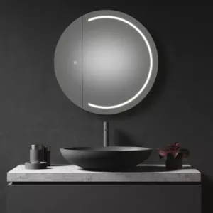 Rida Decors Wall Mirror with 3 in 1 LED Light (Warm,White,Natural White) Modern Bathroom Mirror Wall Mounted Makeup Shaving Mirror 24x24 inch