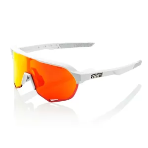 RIDE 100% Eyewear S2  Soft Tact Off White/Hiper Red Multilayer Mirror Lens