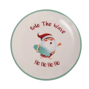 Ride The Wave Santa Plate