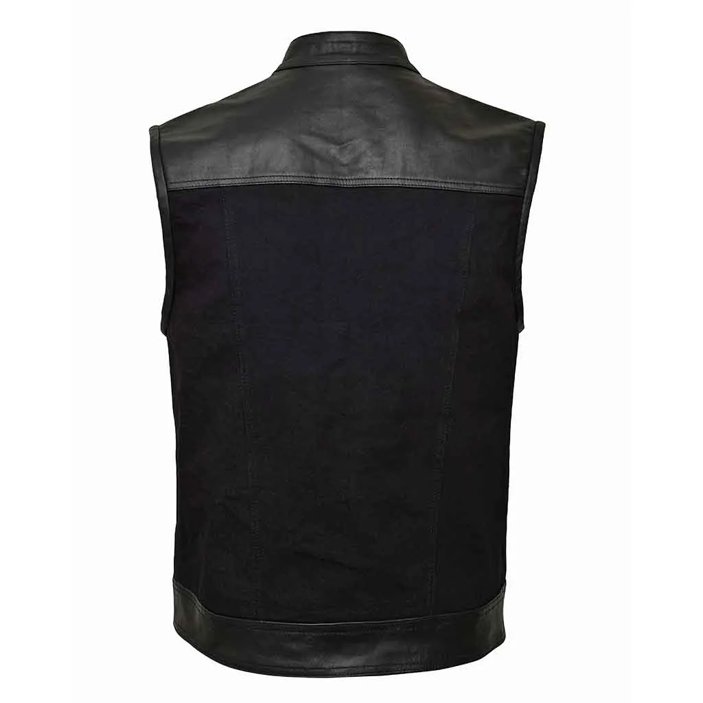 RIDERACT® Denim Leather Vest K2 Black