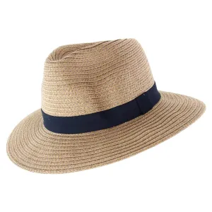 Rigon Unisex Apache Braided Fedora - Caramel