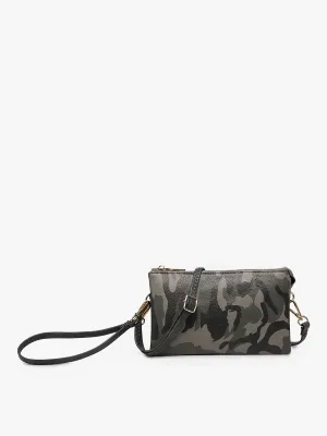 Riley 3 Compartment Crossbody/Wristlet - Camo