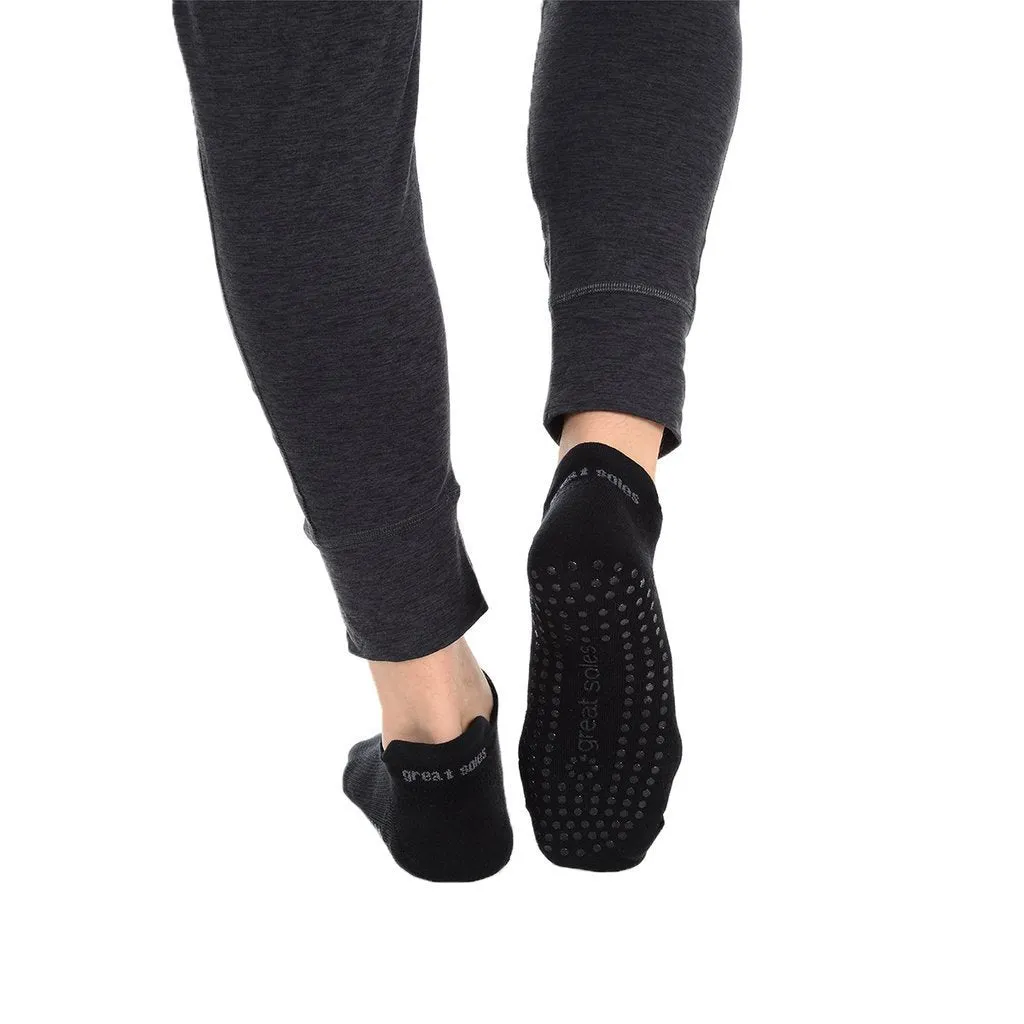 Riley Tab Back Grip Sock - Black/Black