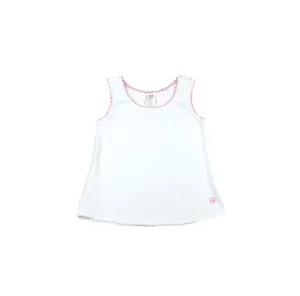 Riley Tank - Pure Coconut with Cotton Candy Pink