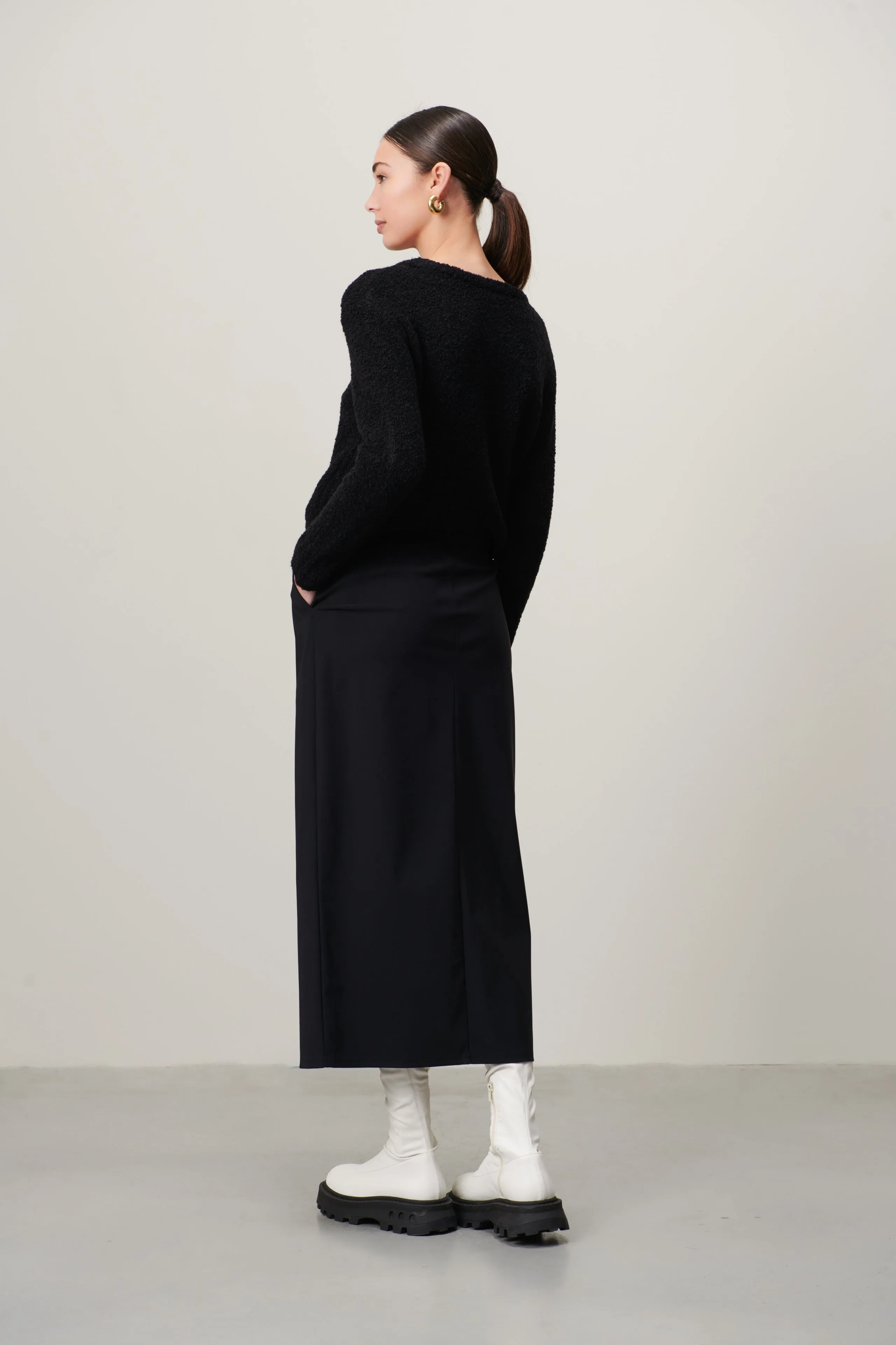 Rill Skirt Technical Jersey | Black