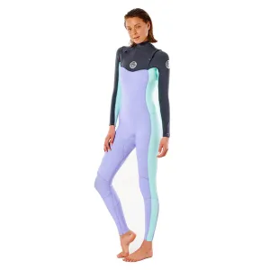 Rip Curl Women's Dawn Patrol 4/3mm Chest Zip Wetsuit - Purple