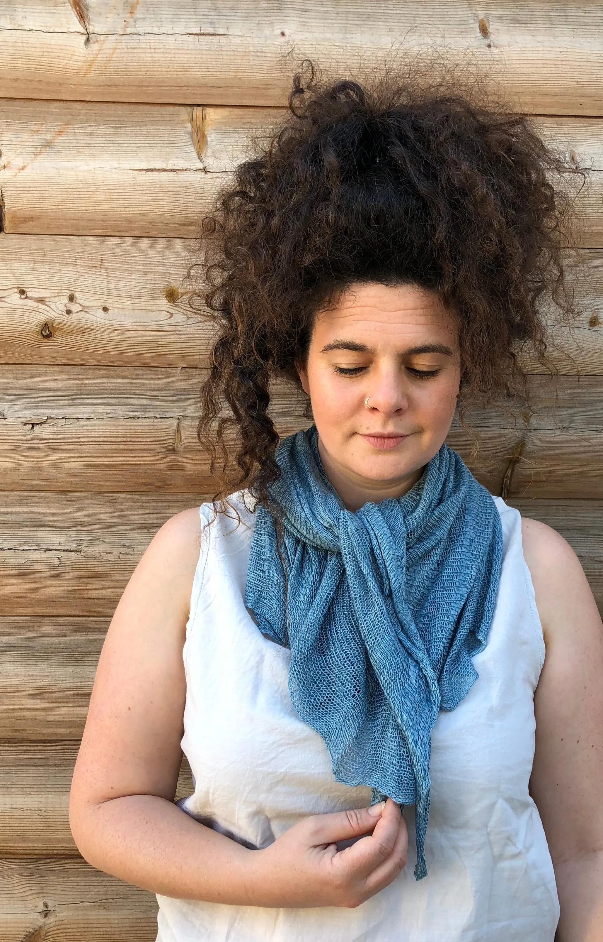 Ripple Bamboo Scarf - Sky Blue